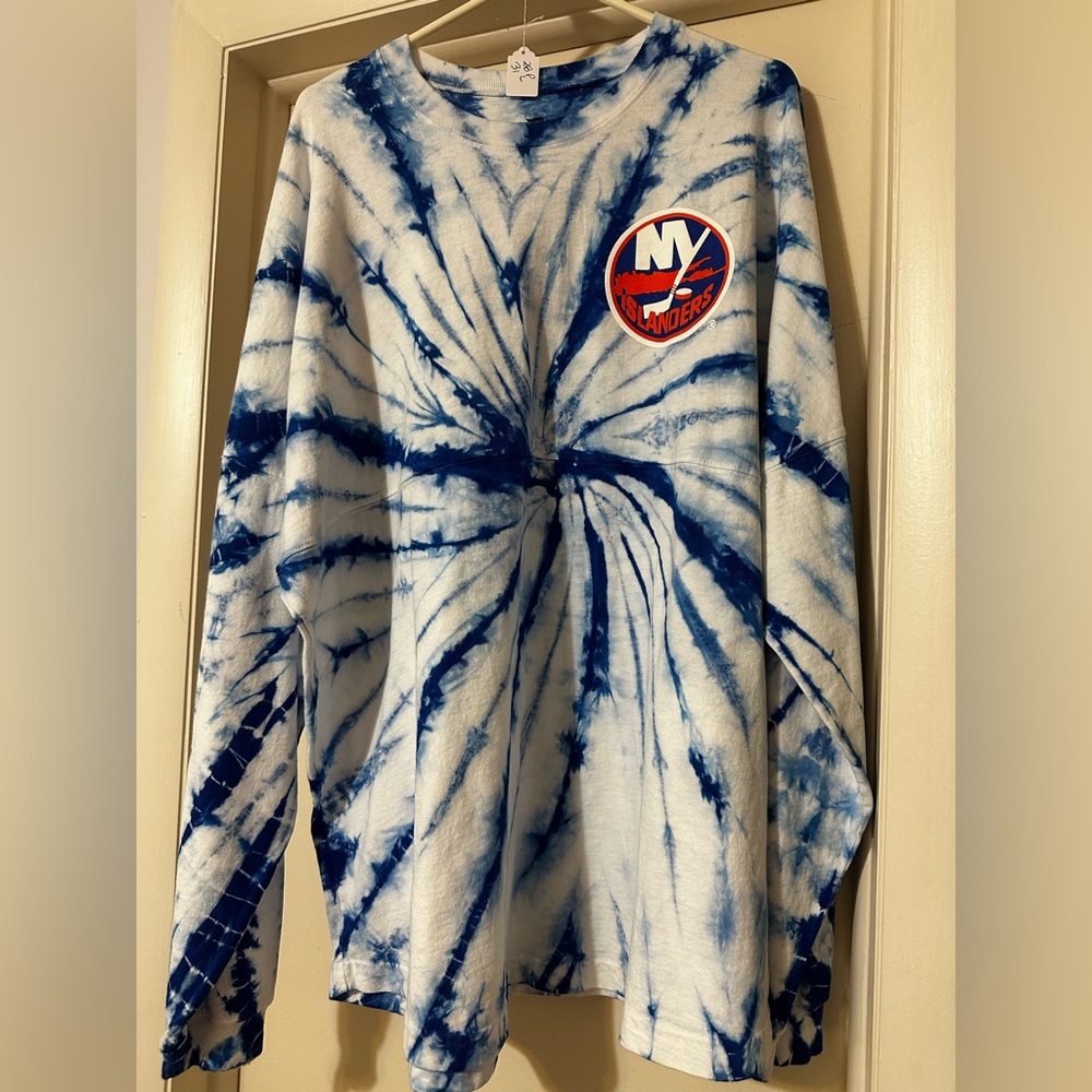 Fanatics Spirit Jersey Blue and White Tie-Dye Islander Jersey